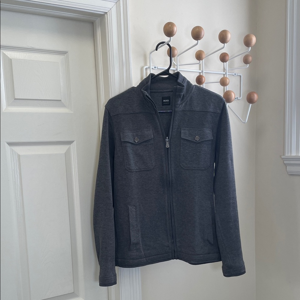 Hugo Boss - Classic Zip Up Light Jacket - Grey - S